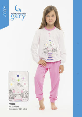 GIRL'S PAJAMA M/L P20006 Tellini S.r.l. Wholesale Clothing